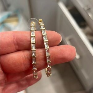 Elegant Kendra Scott Gold and Silver Hoop Earrings